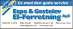 logo for ESPE & GESTELEV EL-FORRETNING ApS